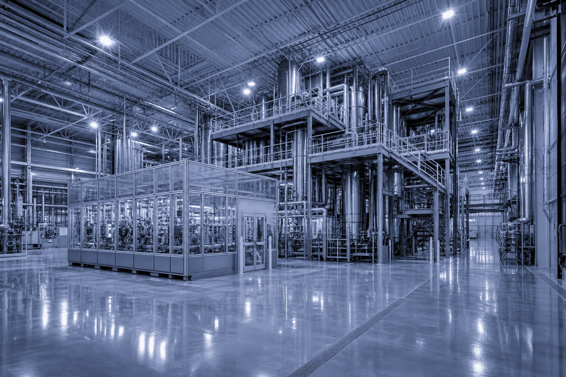 Team tecnico in ambiente industriale